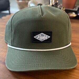 VISSLA Olive Snapback with White Trim